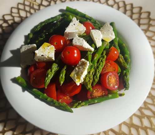 asparagus feta salad