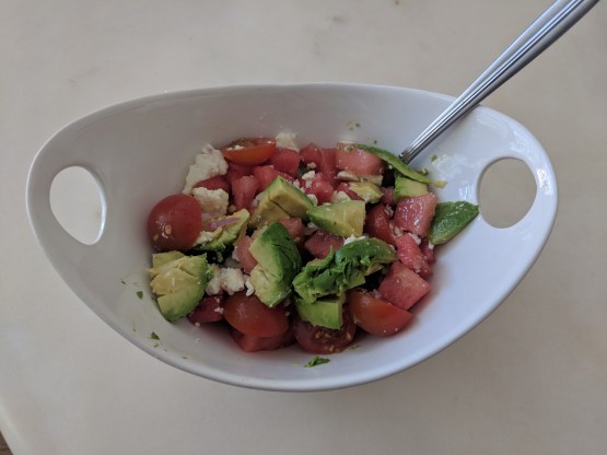 watermelon avocado salad