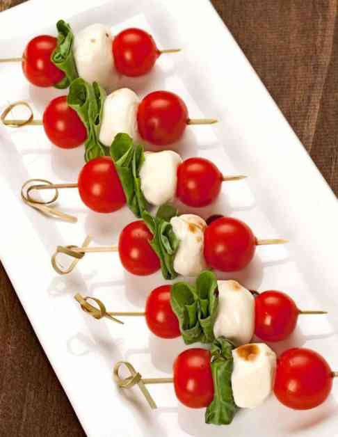 caprese salad skewer