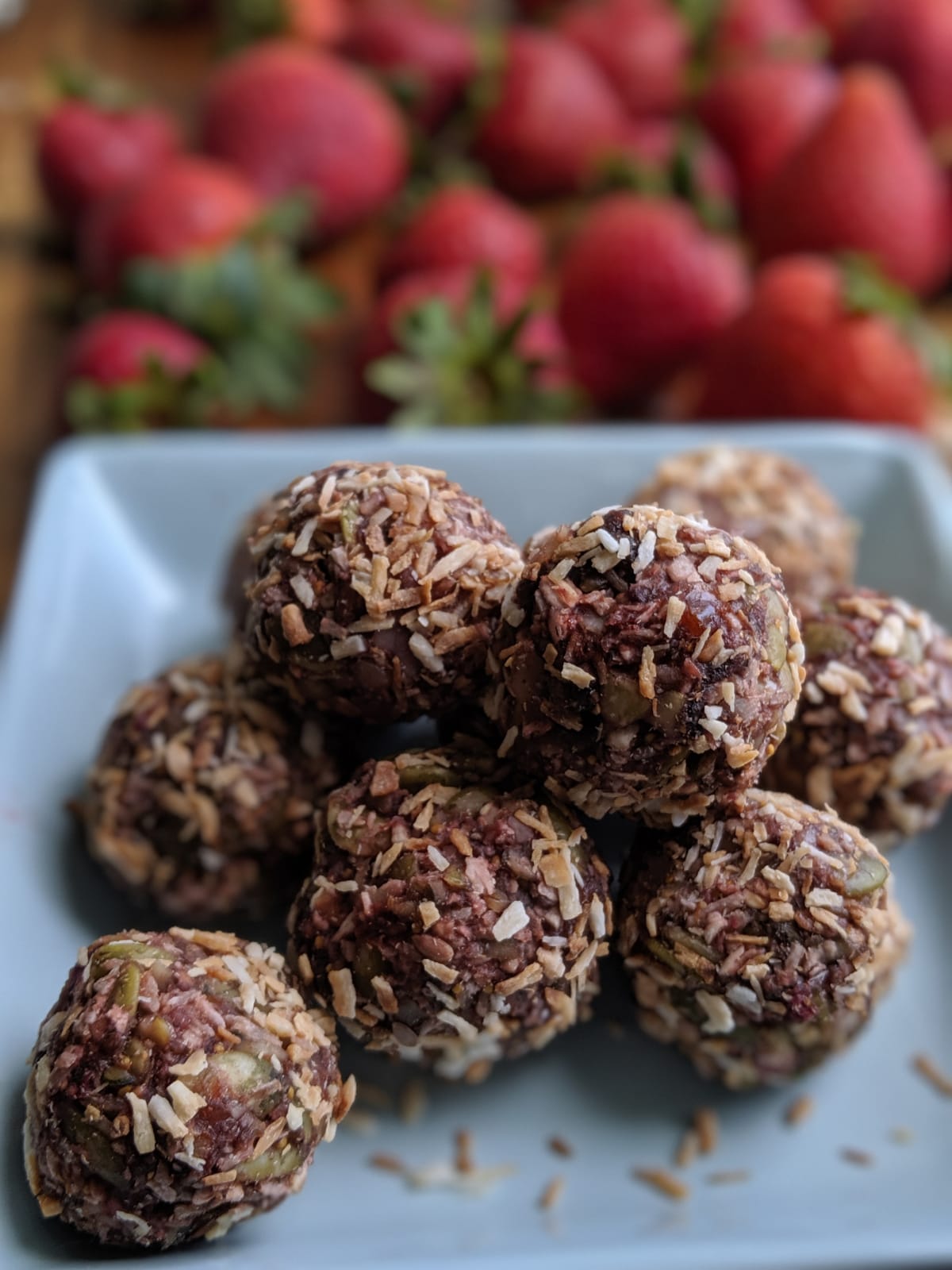 Strawberry Energy Bites