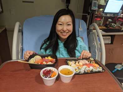 me with sushi at sunny